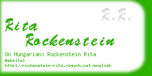 rita rockenstein business card